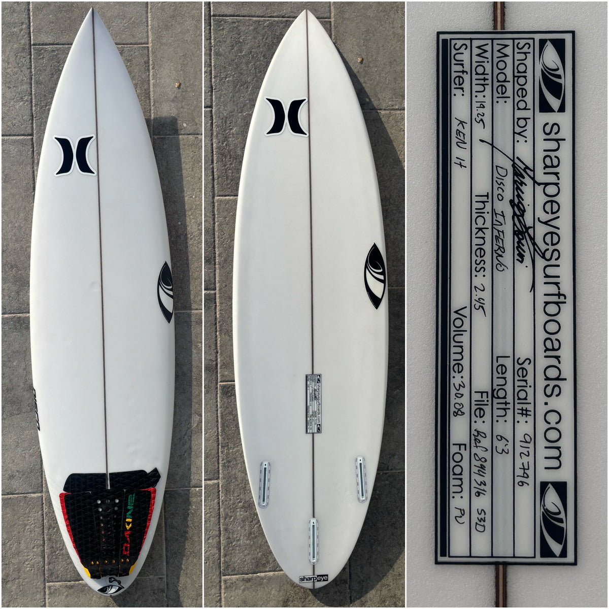 Sharpeye Surfboards Disco Inferno 6’3” × 30.08L